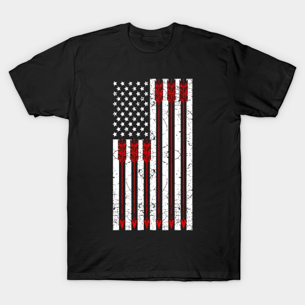 American Flag With Arrows T-Shirt by Mila46